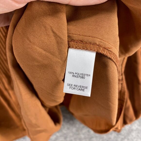Cato Rust Pleated Blouse - Picture 6 of 9